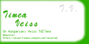 timea veiss business card